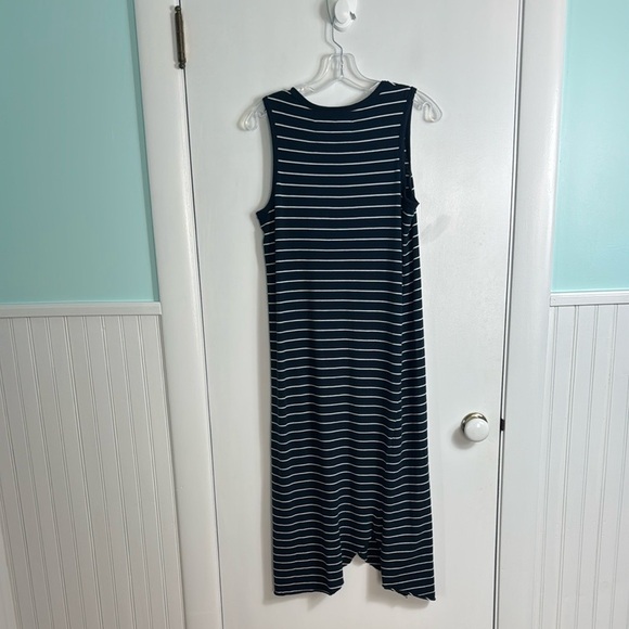 Frank & Eileen Easy Side Slit Tank Dress Blue and White Striped Size XS - Picture 8 of 12